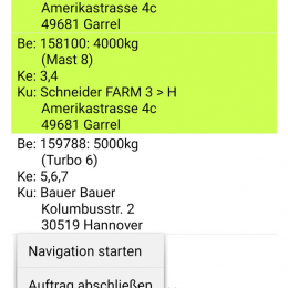 fhalcon<sup>®</sup> dispose telematic app: Navigation